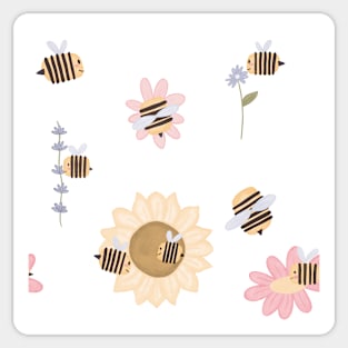 Hand drawn Bee pattern Sticker